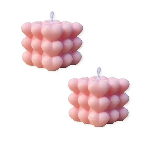 4 — enhanced Dimalight Heart Cube Soy Candle – product photo 4