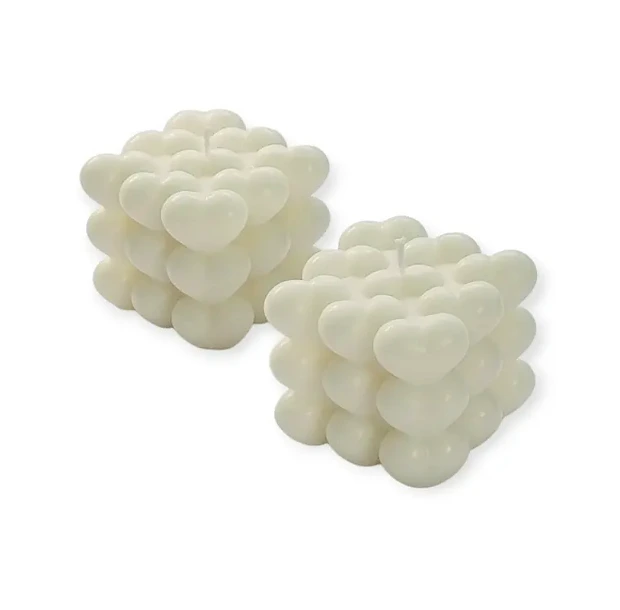 3 — enhanced Dimalight Heart Cube Soy Candle – product photo 3