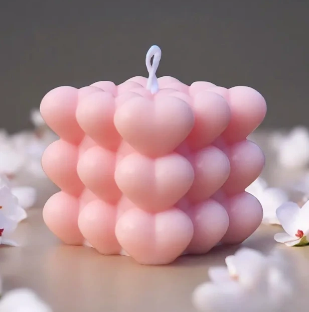 2 — enhanced Dimalight Heart Cube Soy Candle – product photo 1