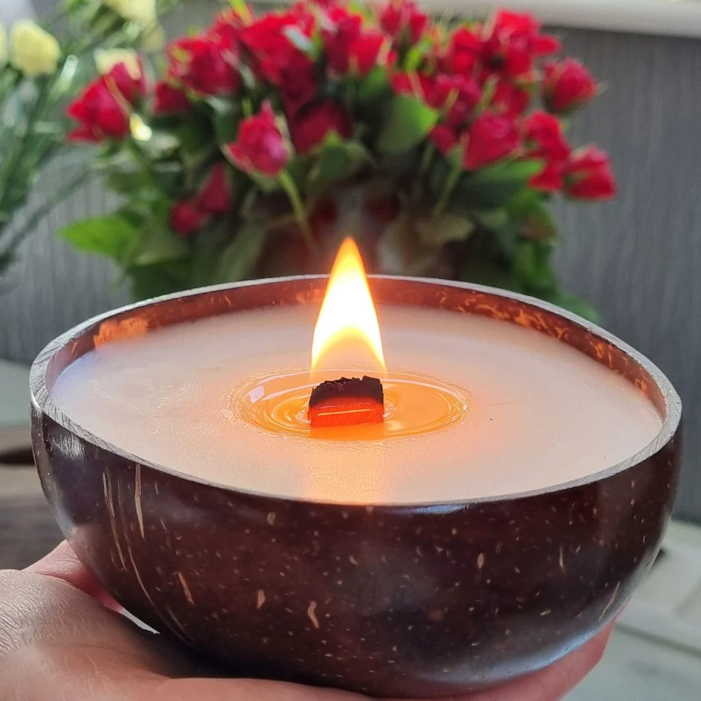 Dimalight Coconut Bowl Candle – product photo 1
