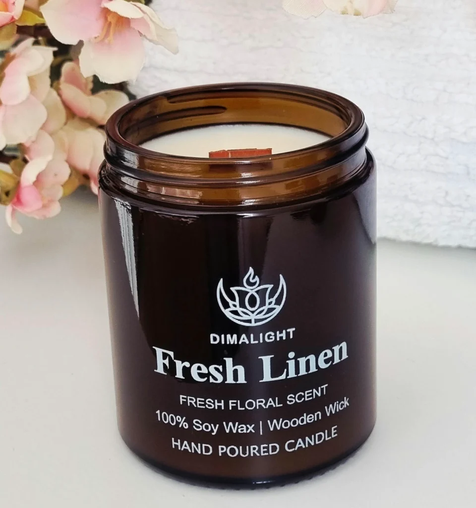 Dimalight Fresh Linen Scented Candle – product photo 1