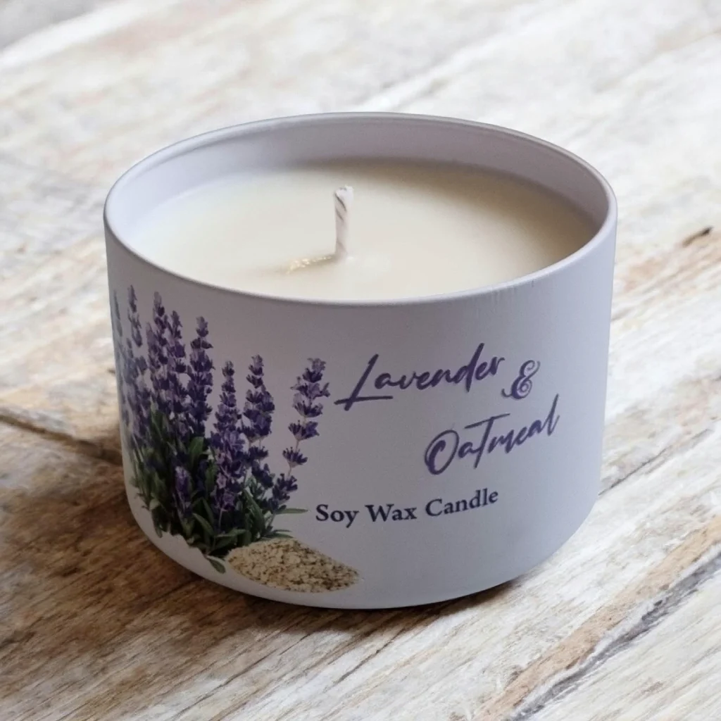 Dimalight Lavender and Oatmeal Scented Candle – product photo 1